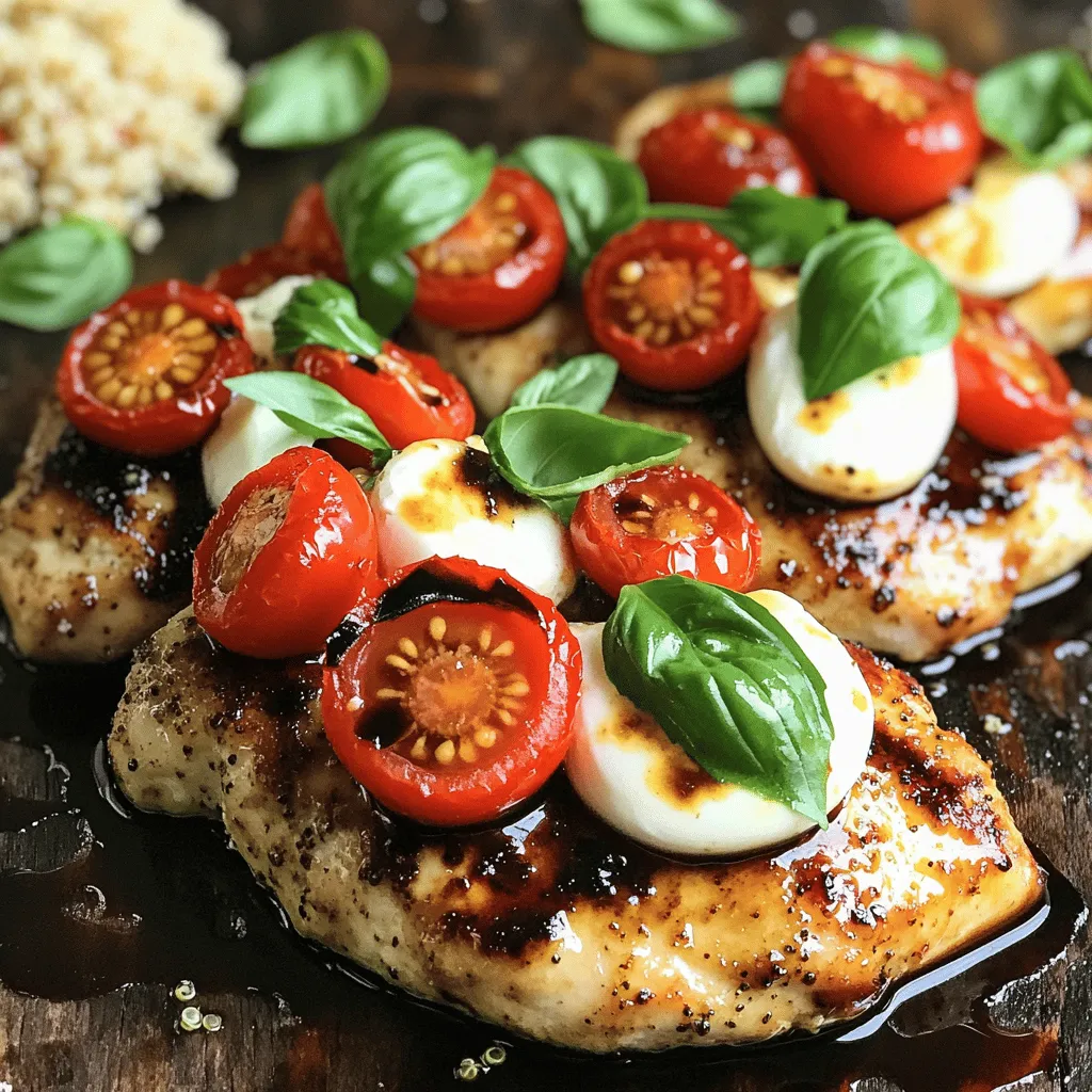 Für ein leckeres Caprese-Hühnchen sind die Zutaten sehr wichtig. Jede Zutat bringt ihren eigenen Geschmack.