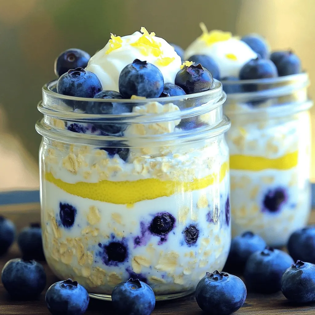 Lemon Blueberry Overnight Oats Köstlicher Gesundheitskick