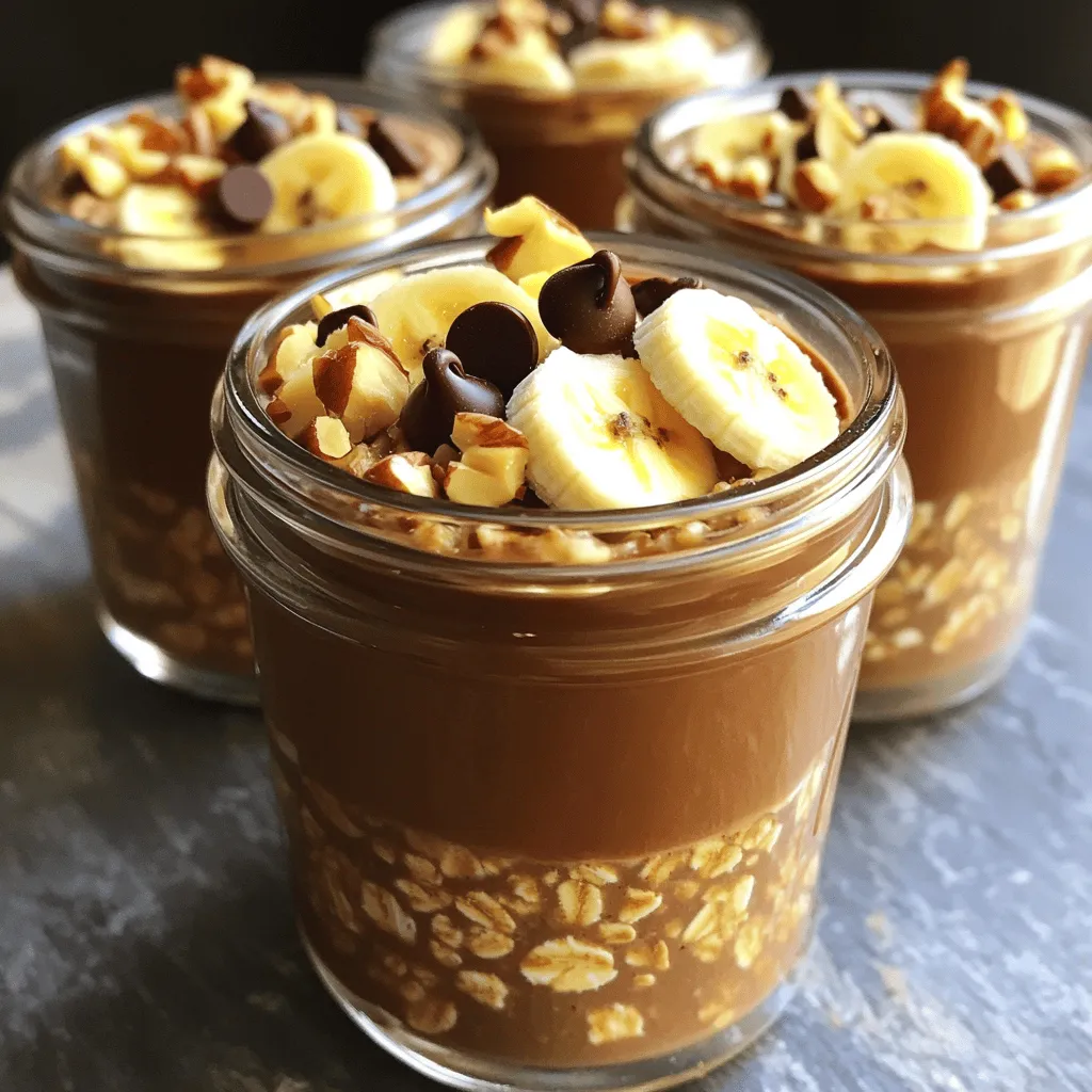 Übernacht Mocha Haferflocken Jars Leckerer Genuss