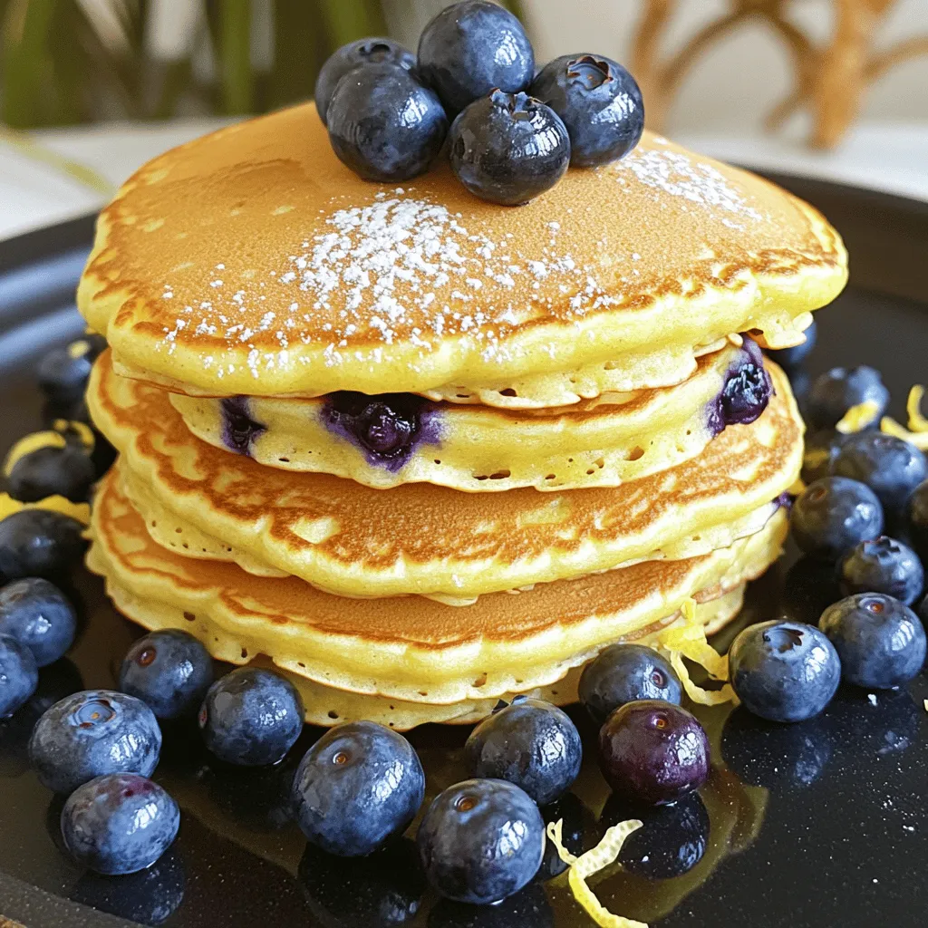 Lemon Blueberry Pancakes Einfach und Lecker Genießen