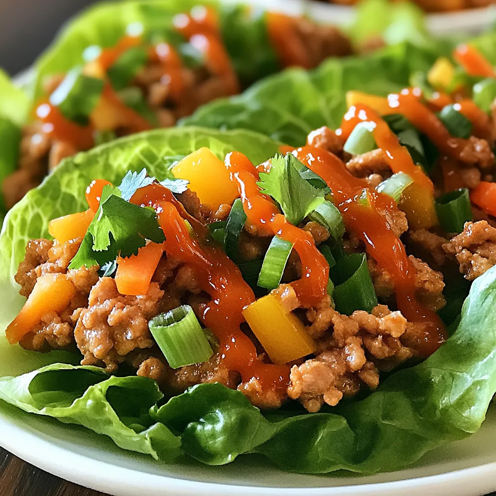 Sweet Chili Turkey Lettuce Wraps Einfach und Lecker