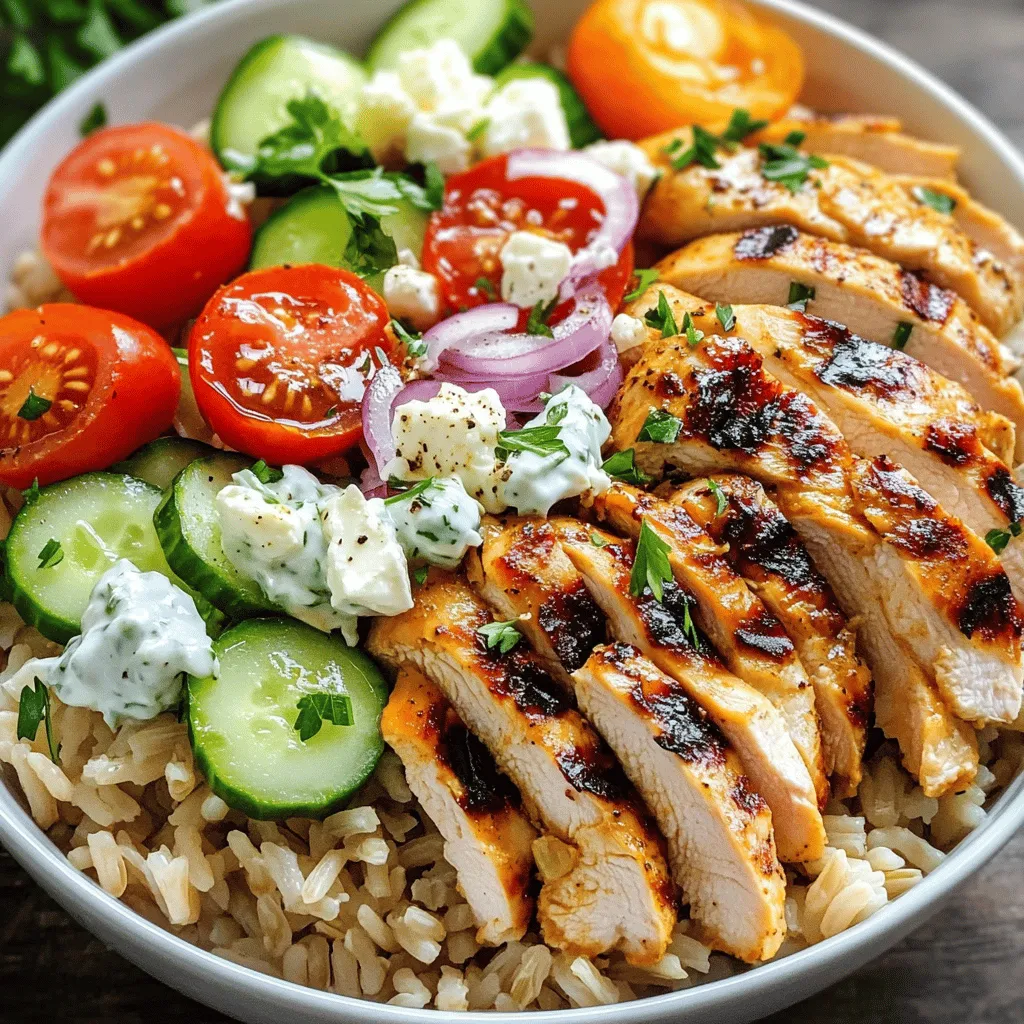 Einfache Chicken Gyro Bowls für genussvolle Mahlzeiten