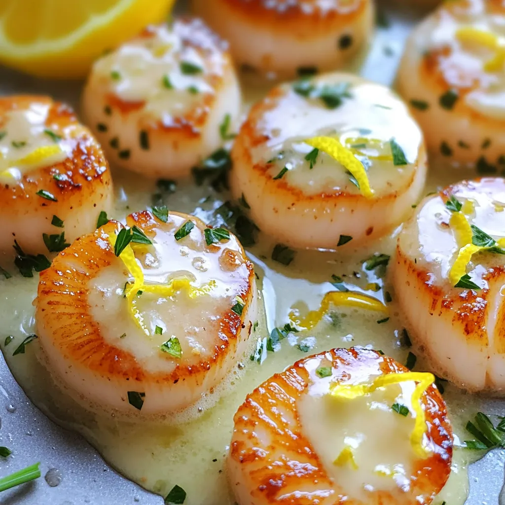 Lemon Garlic Butter Scallops Einfache und köstliche Mahlzeit