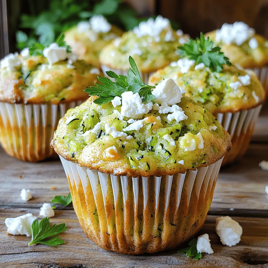 Zucchini Feta Muffins köstlich und einfach zubereiten
