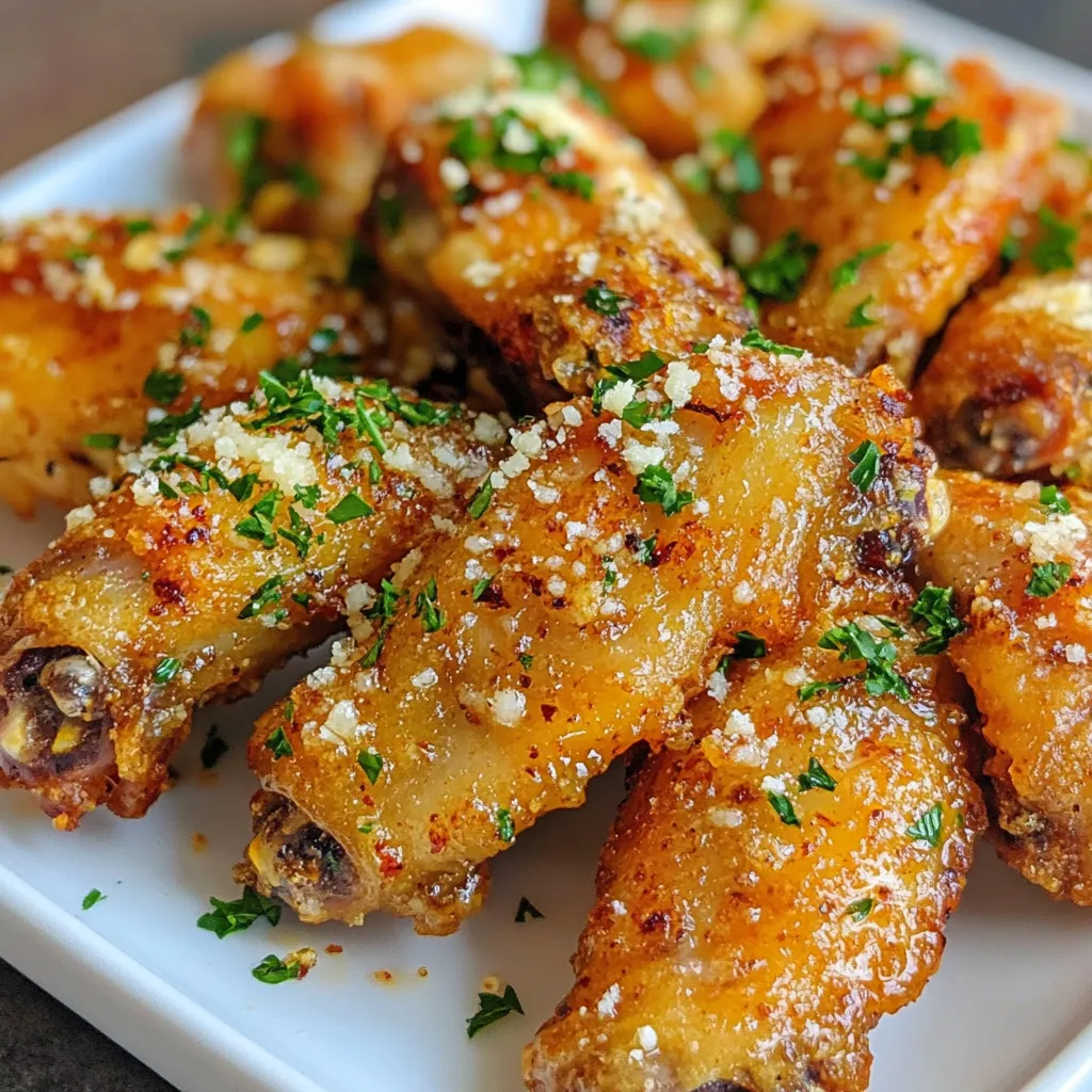 Knusprige Garlic Parmesan Chicken Wings Rezept