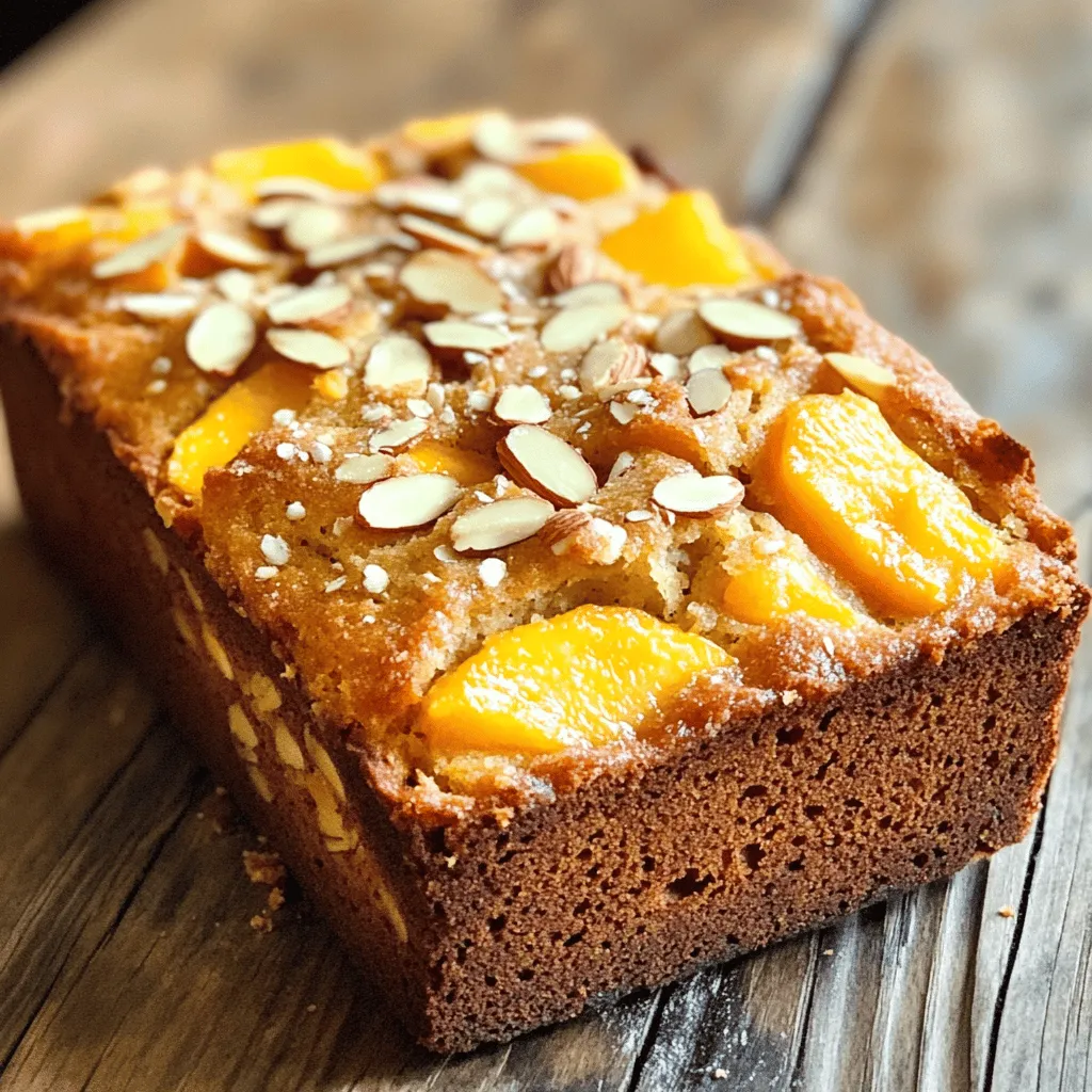 Pfirsich-Mandel Frühstückslaib Einfach und Lecker