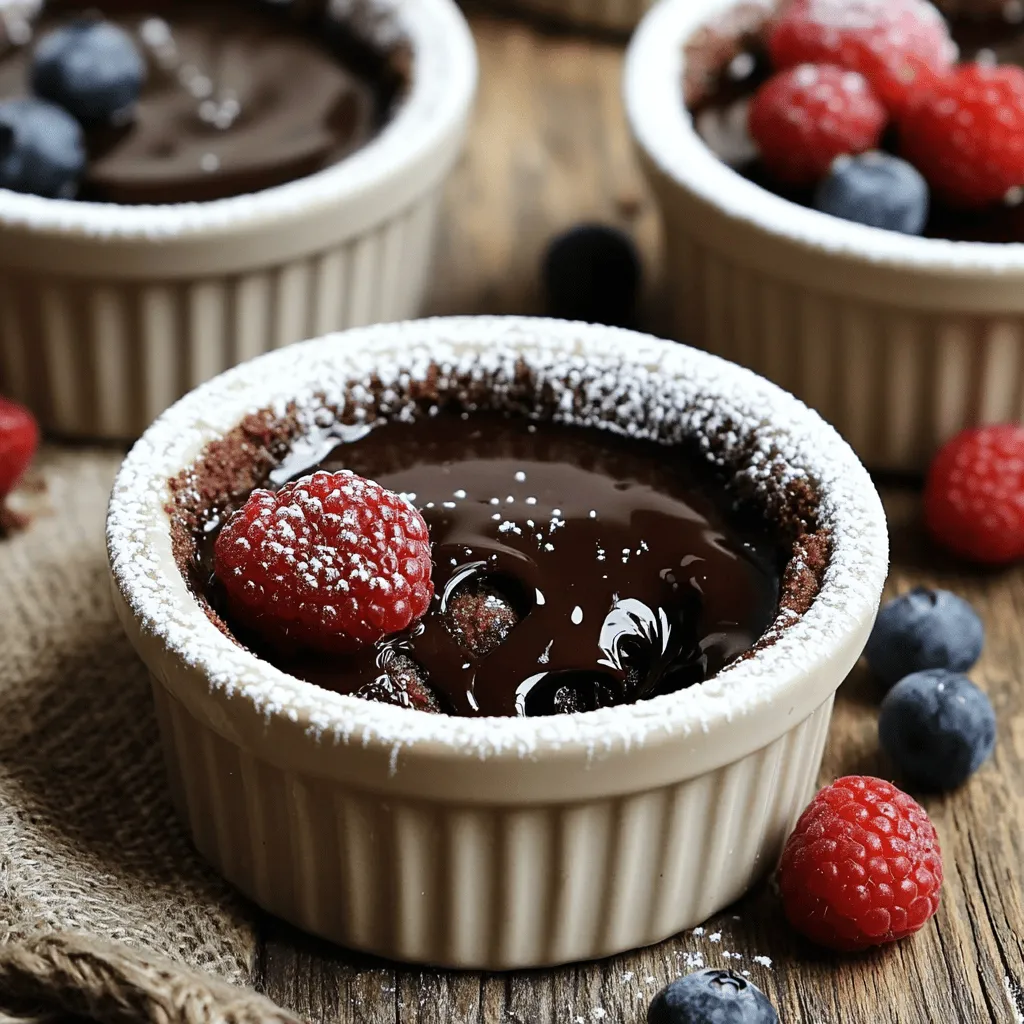 Dekadenter Schokoladen-Lava-Kuchen Einfaches Rezept