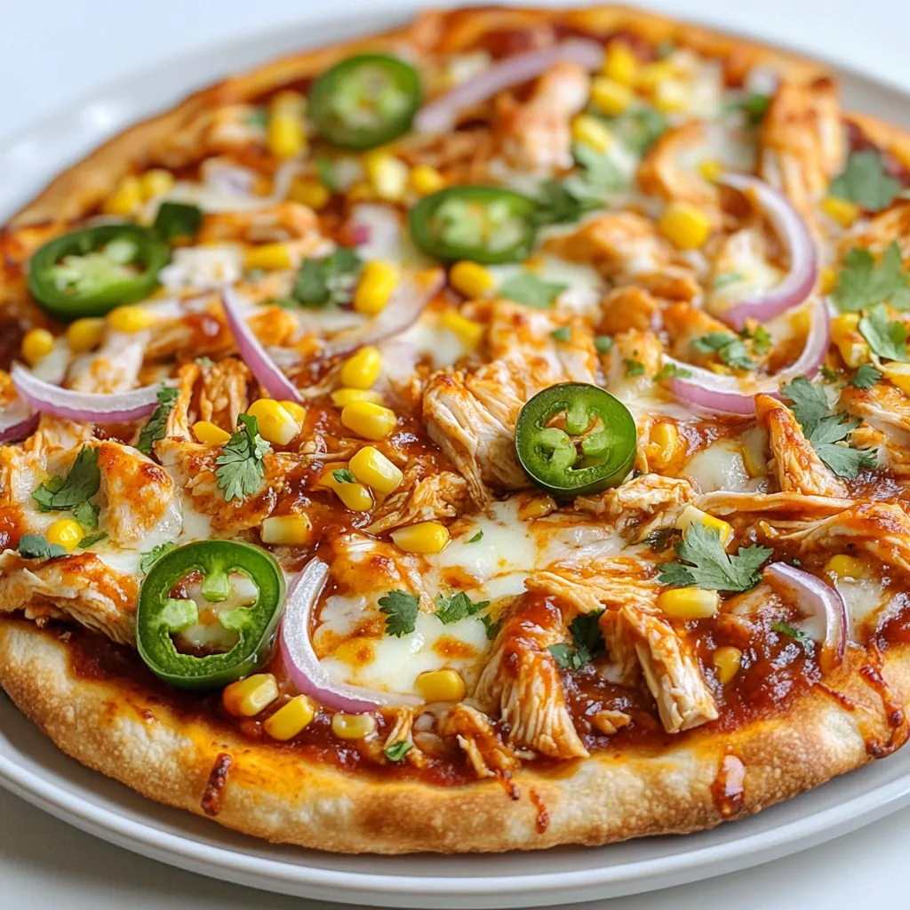 Chipotle BBQ Chicken Pizza Einfach und Lecker Rezept