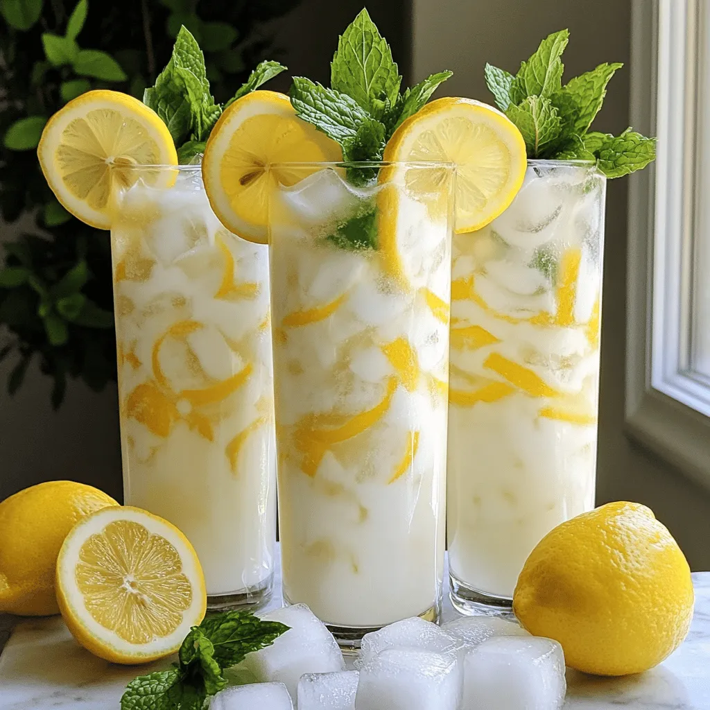 Cremige Limonade mit Kondensmilch einfach zubereiten