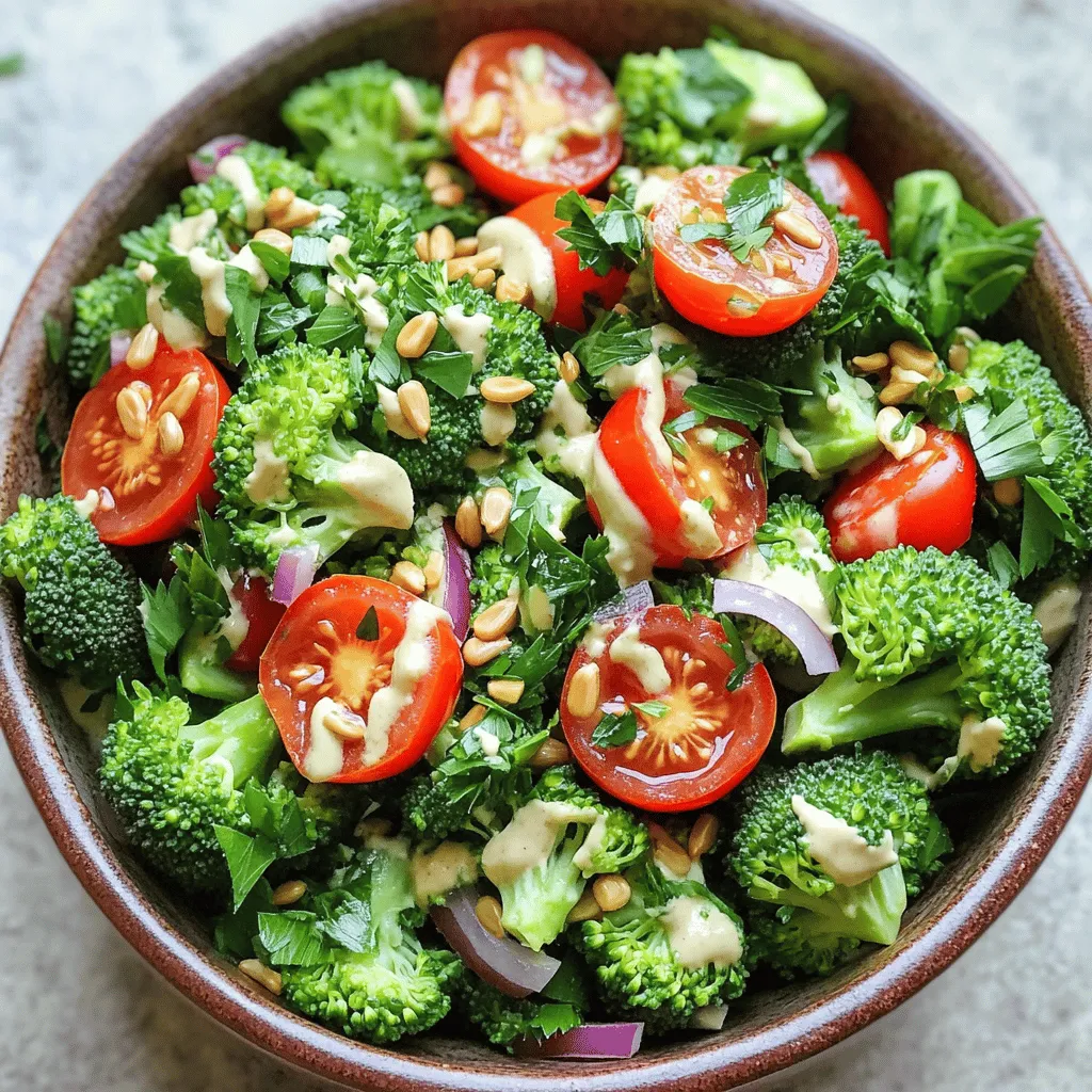 Lemon Tahini Broccoli Salad Das gesunde Rezept