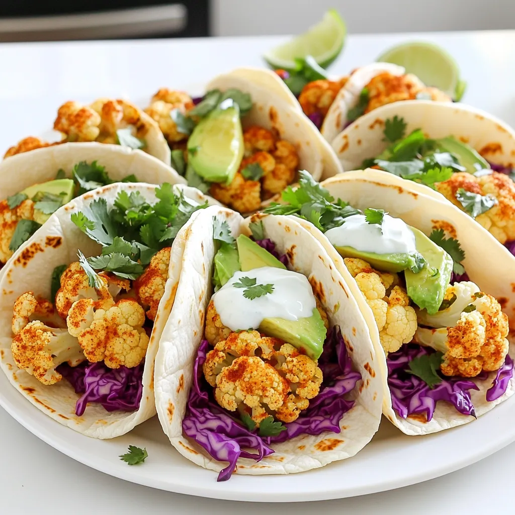 Spicy Roasted Cauliflower Tacos Einfach und Lecker