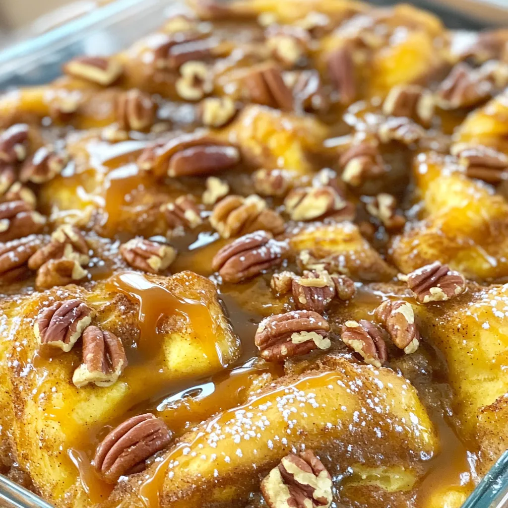 Karamell-Pecan-Sticky-Bun French Toast Bake Rezept