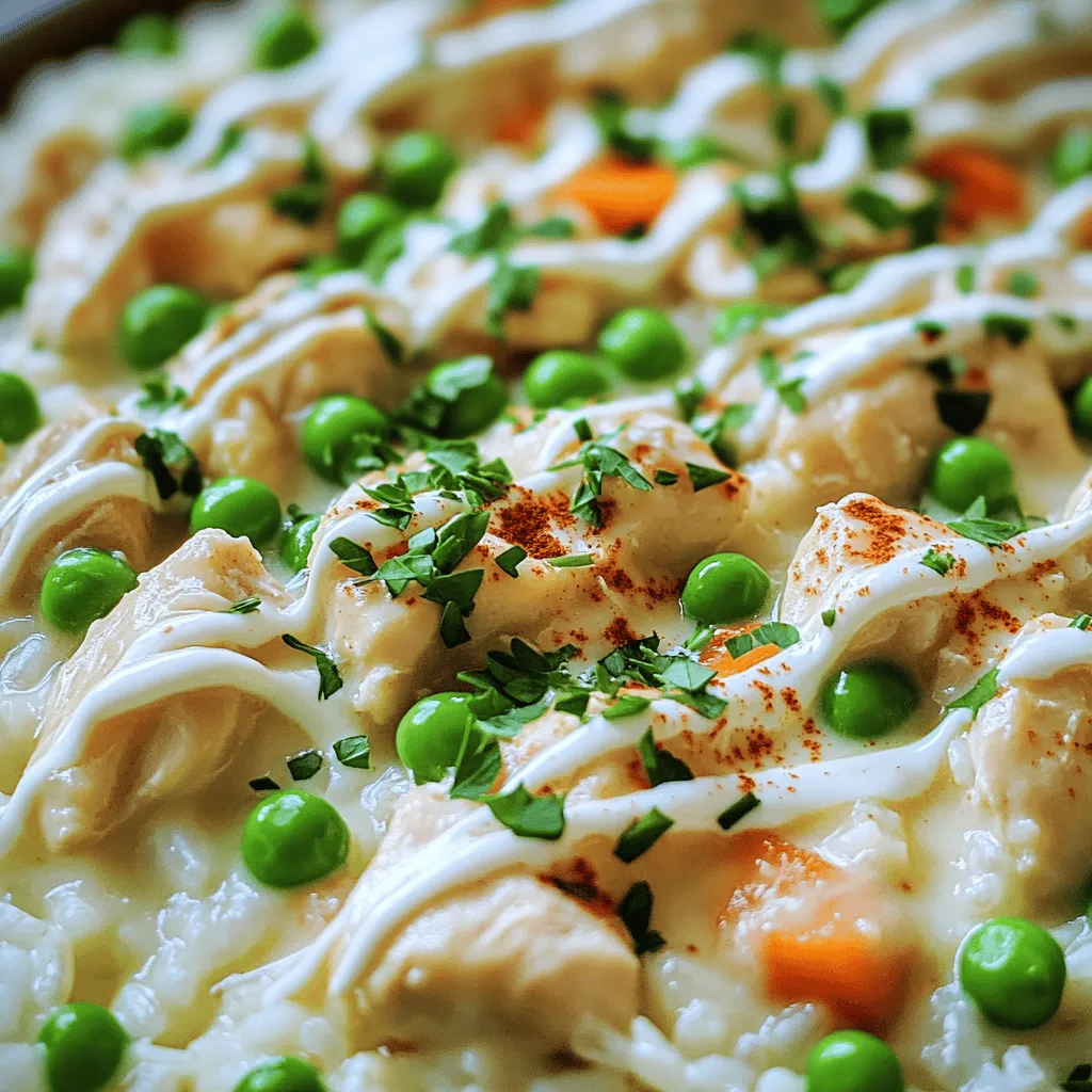 Cremiges Hähnchen und Reis Einfaches Rezept für alle