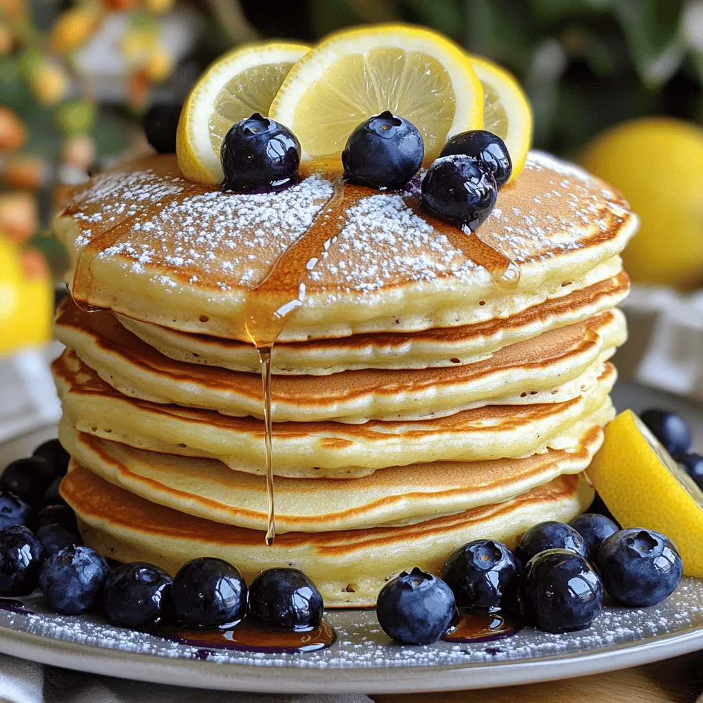 Zitronen-Heidelbeer-Pfannkuchen Genussvolle Zubereitung