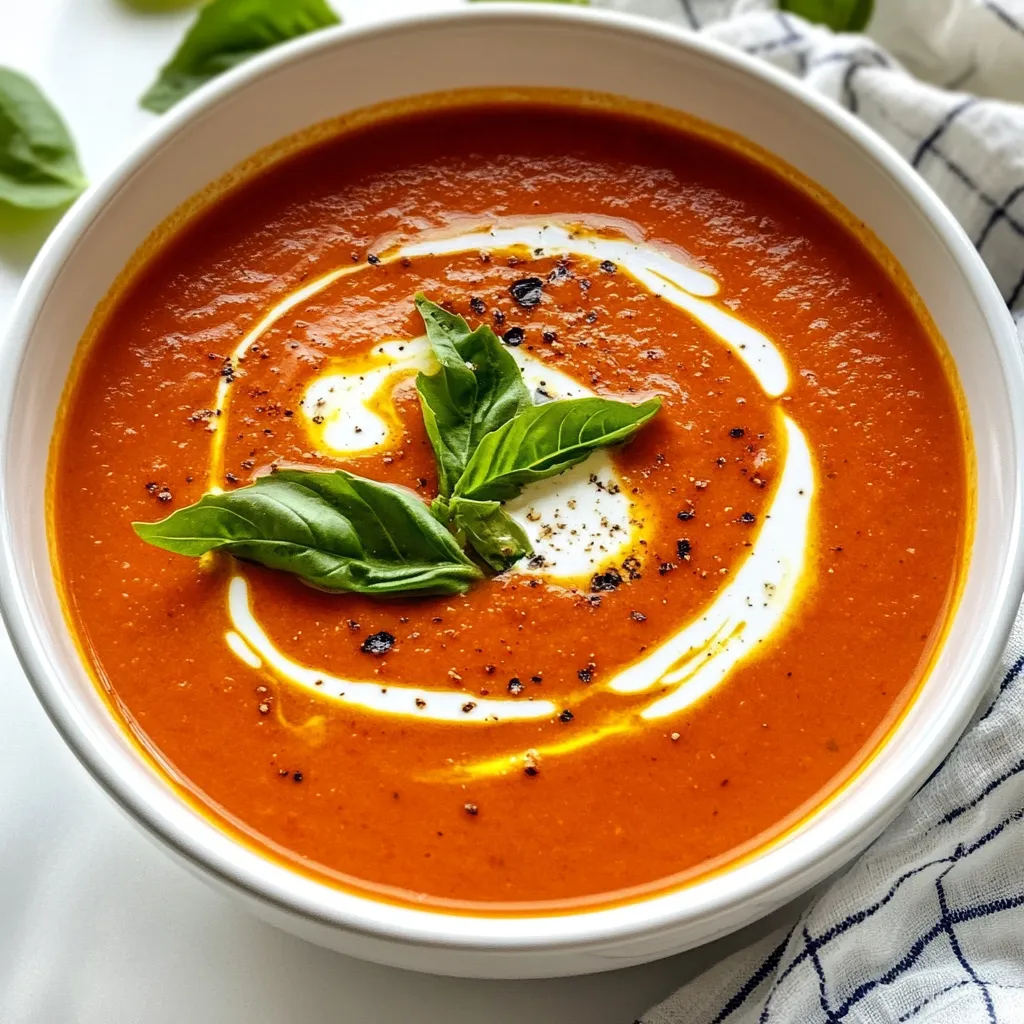 Roasted Red Pepper Tomato Soup Schmackhafte Genussmomente