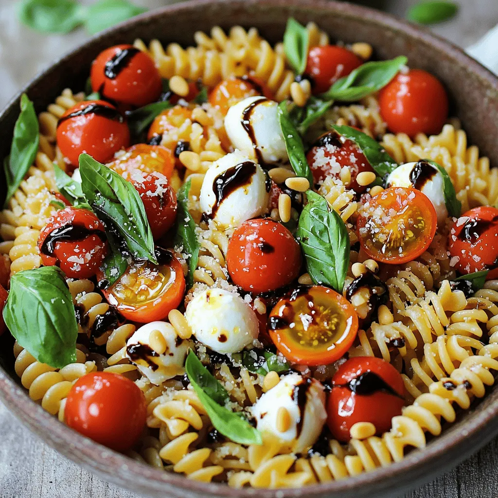 Tomato Basil Caprese Pasta Salad Lecker und Erfrischend