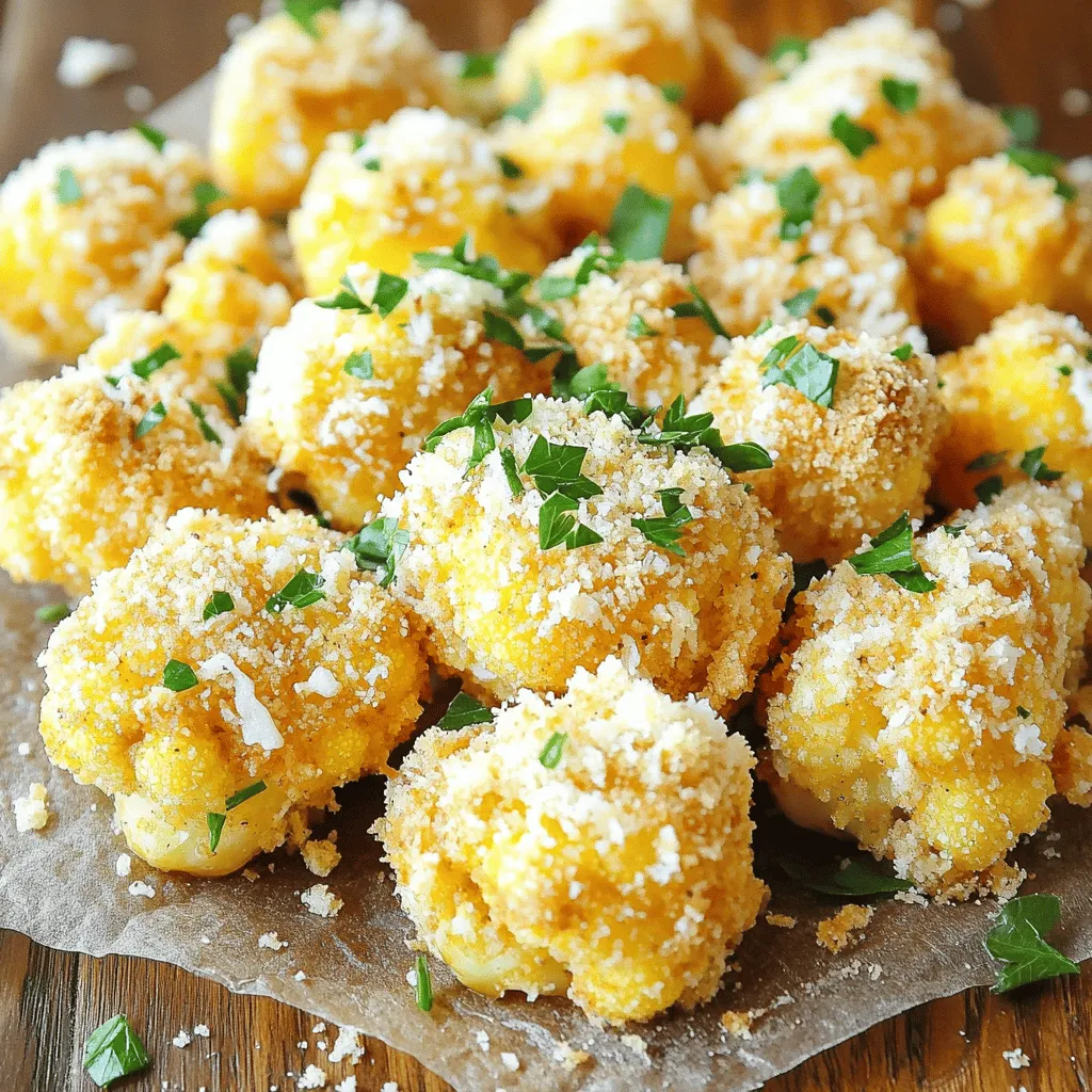 Krosse Knoblauch-Parmesan Blumenkohl Einfaches Rezept