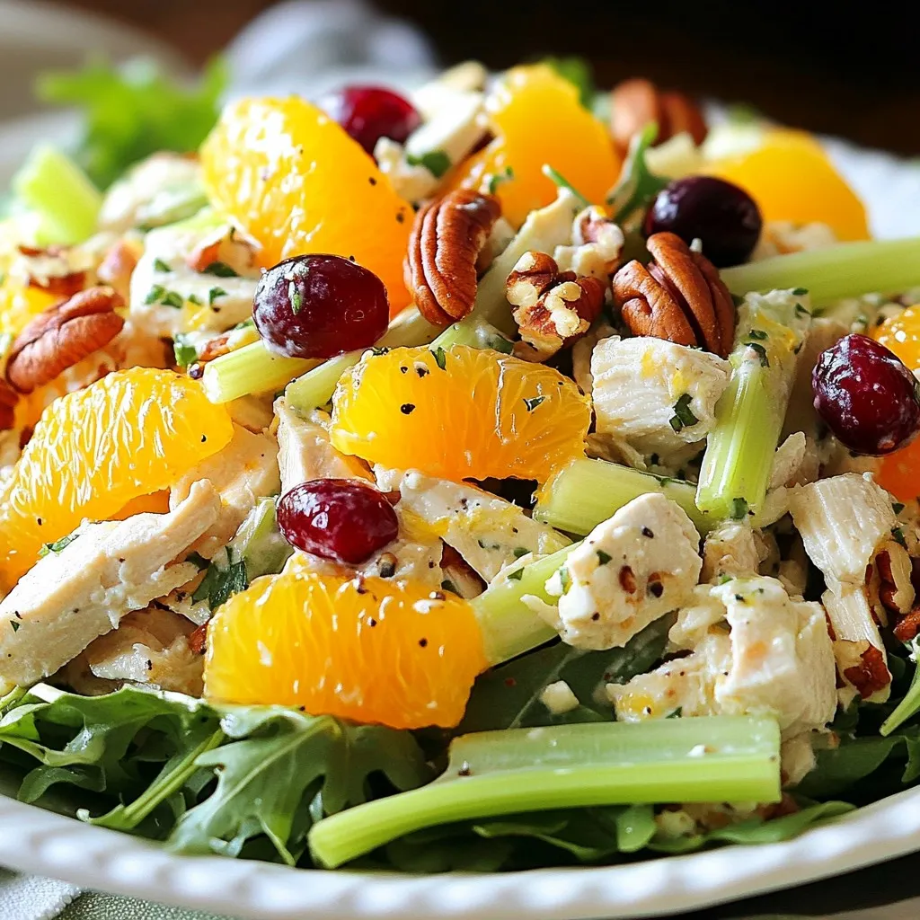 Cranberry Orange Chicken Salad Frisch und Nahrhaft