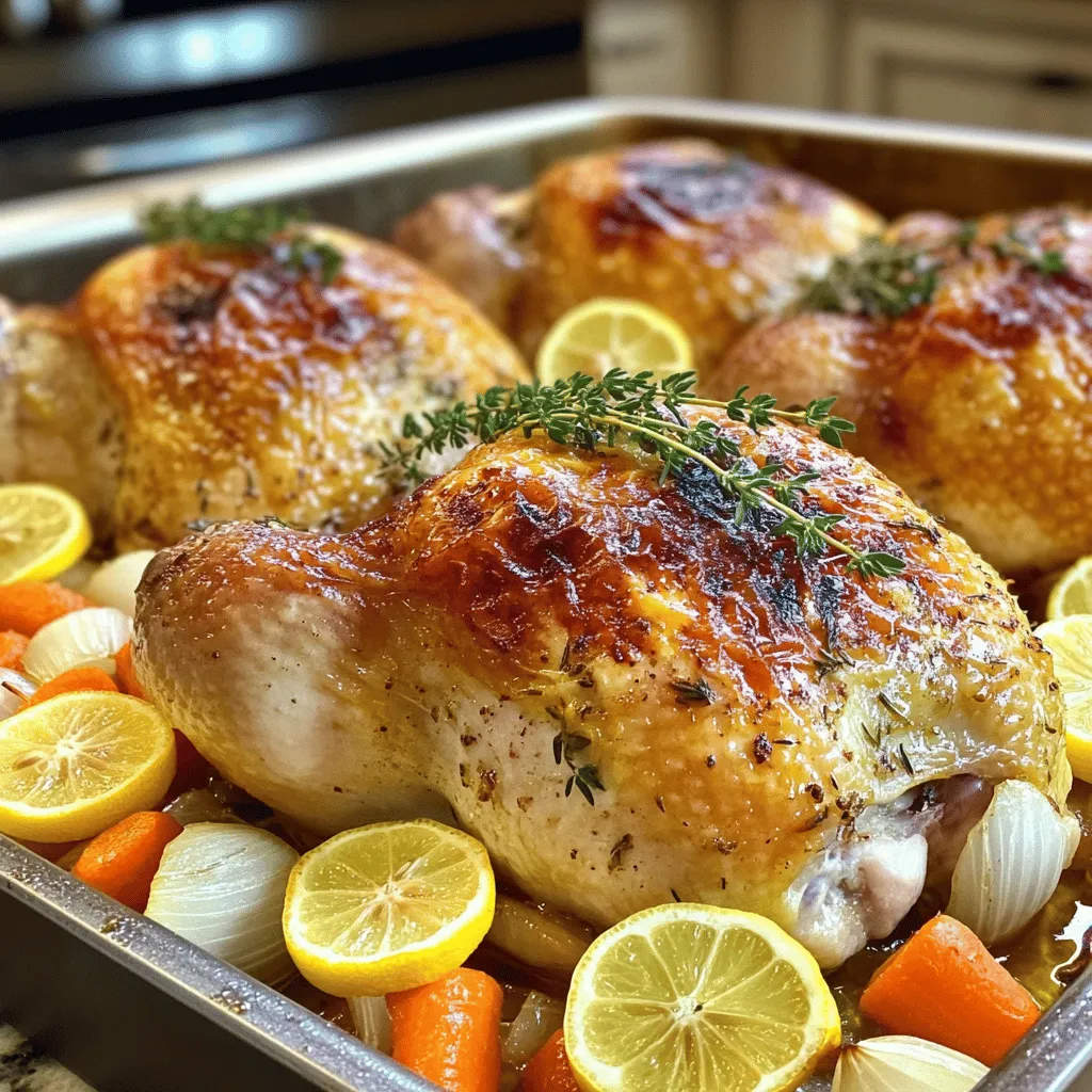 Lemon Thyme Roasted Chicken Saftig und Lecker