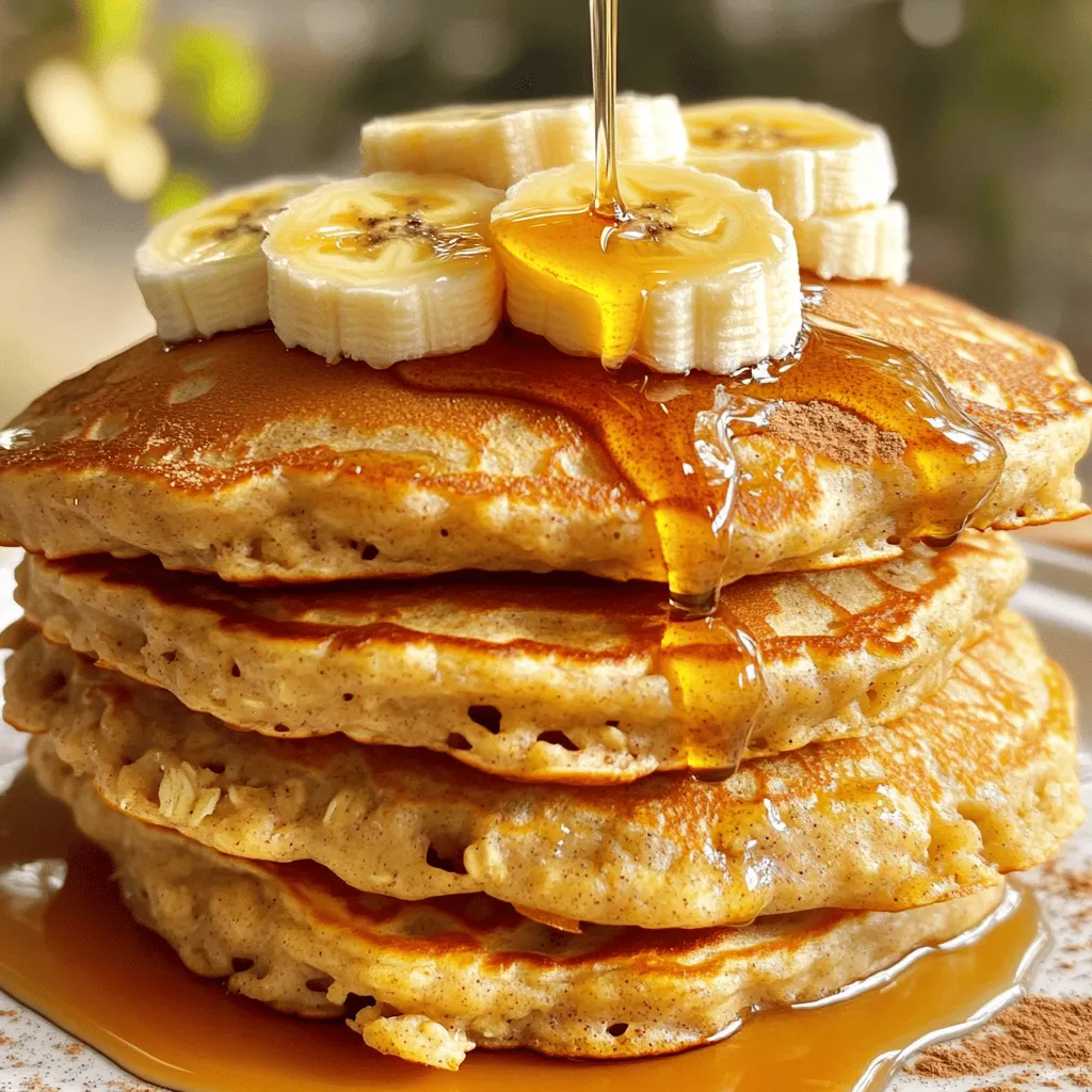 Nahrhafte Banana Oatmeal Pancakes Schnell und Einfach