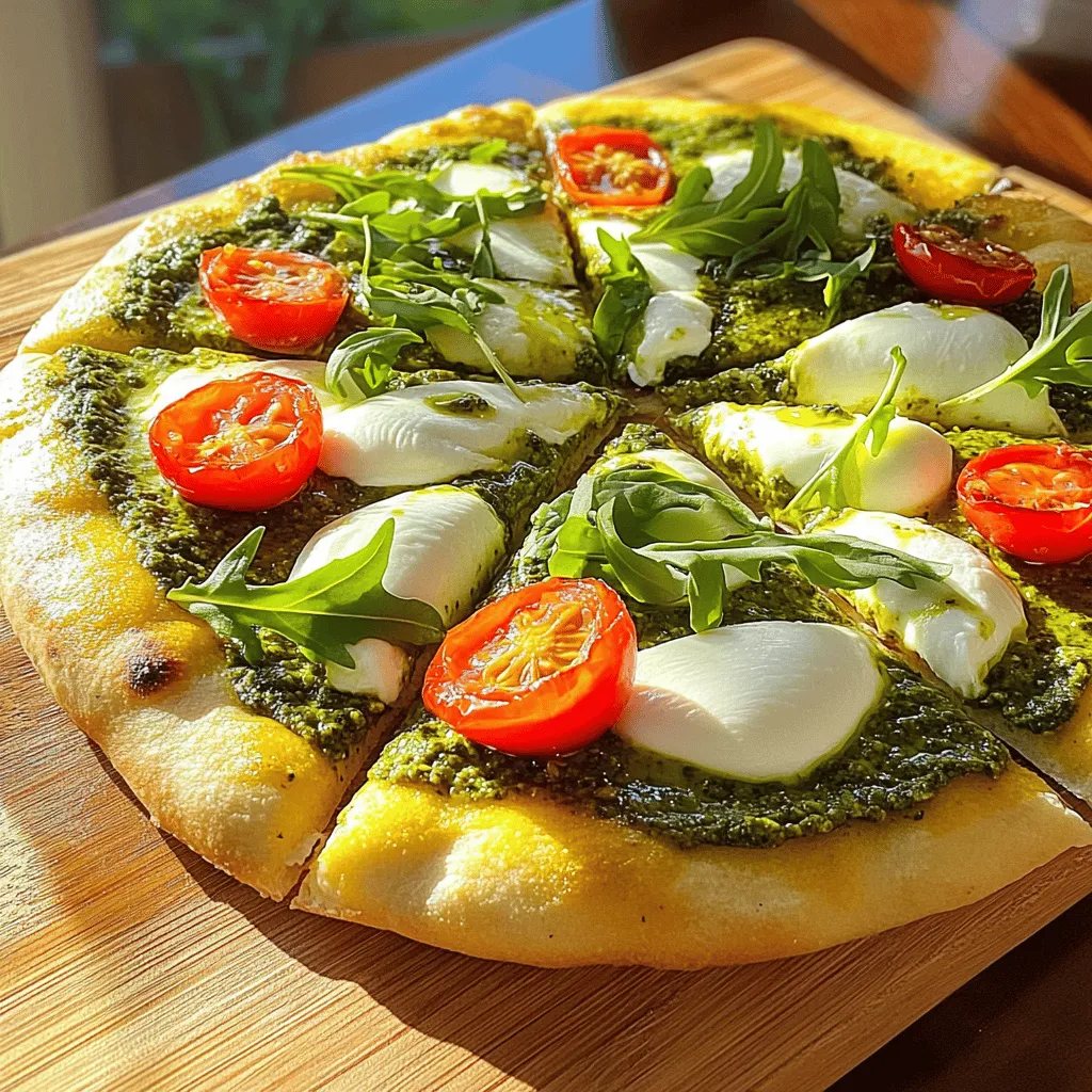 Lemon Basil Pesto Pizza Frisch und Einfach Zubereiten