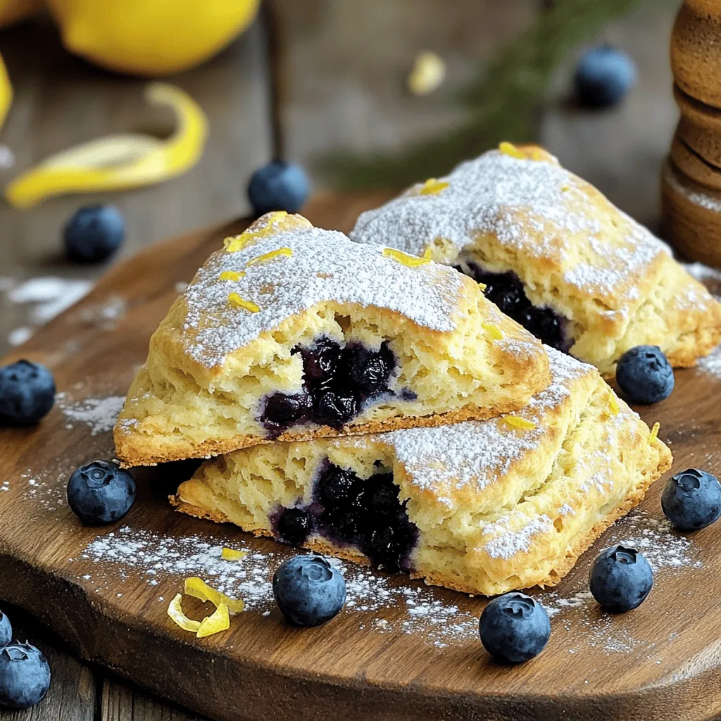 Lemon Blueberry Scones Frisch und Einfach Zubereiten