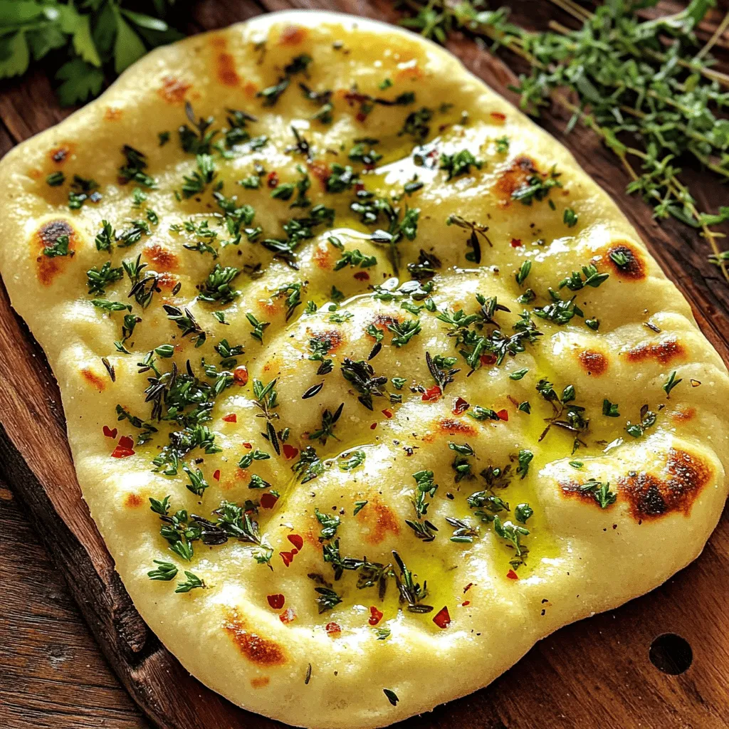 Knoblauch Kräuter Fladenbrot Einfaches Rezept genießen