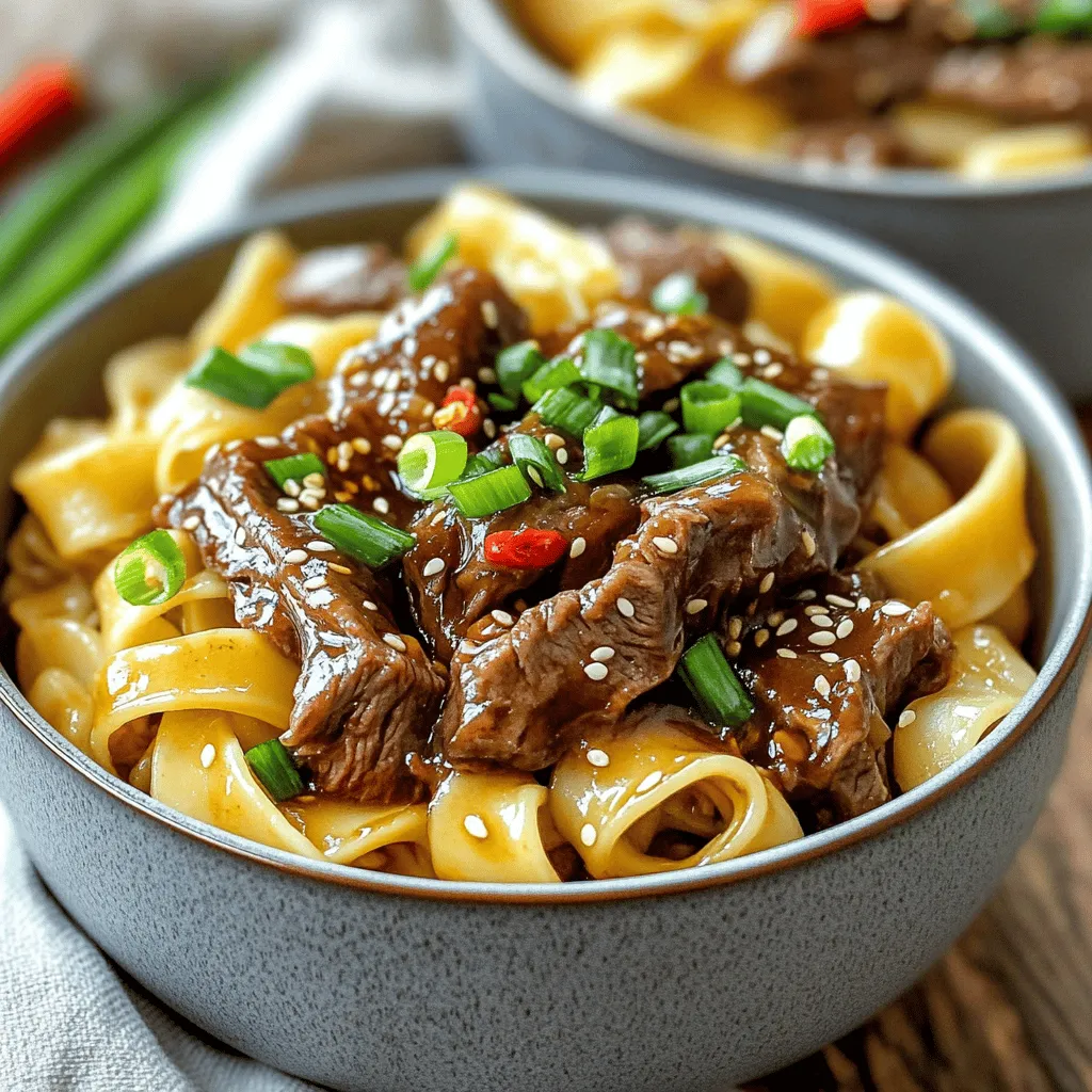 Mongolian Beef Noodles Köstlich und Einfach Zubereiten