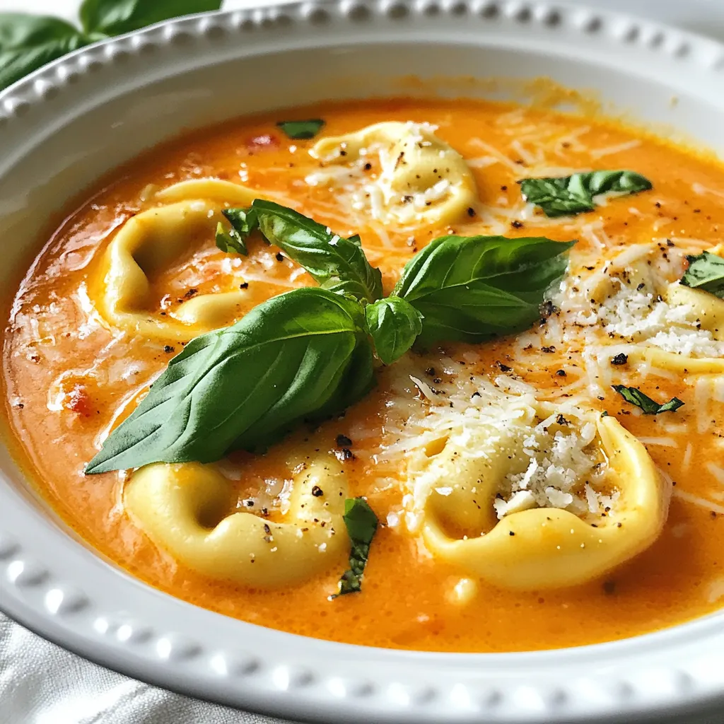 Creamy Tomato Tortellini Soup Einfache und Leckereien