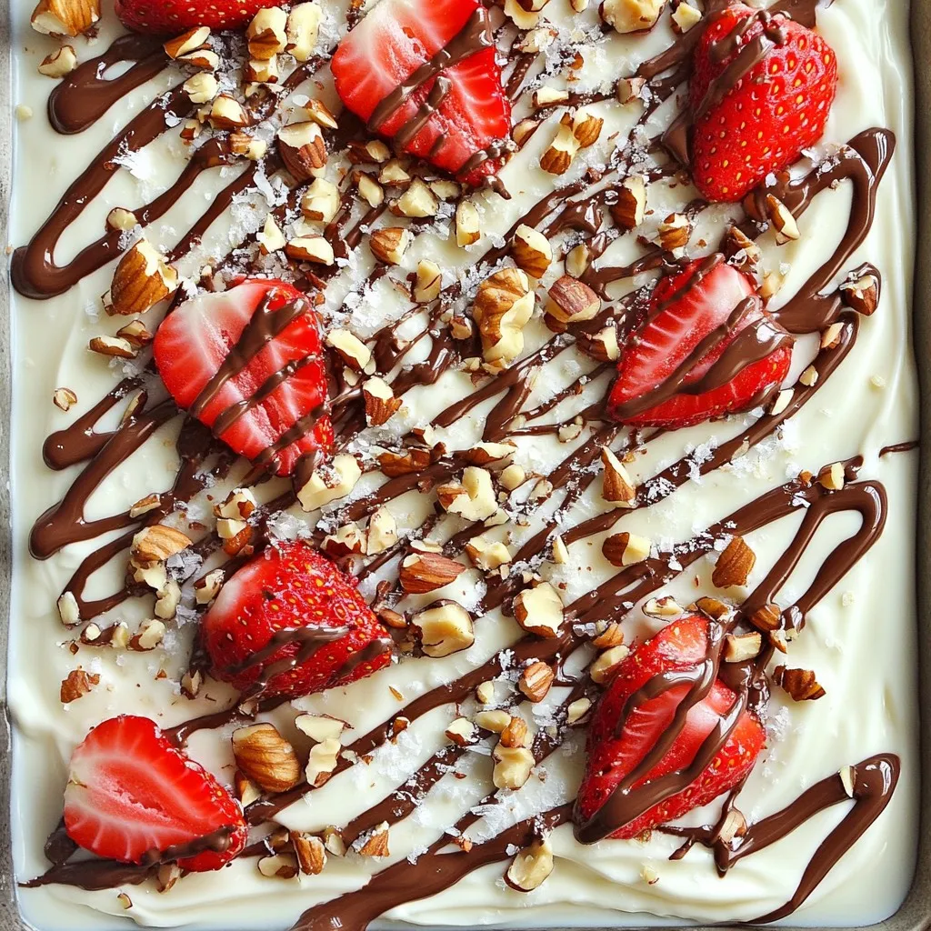 Schokoladen-Erdbeer-Joghurt-Bark Schnelle und Leckereien