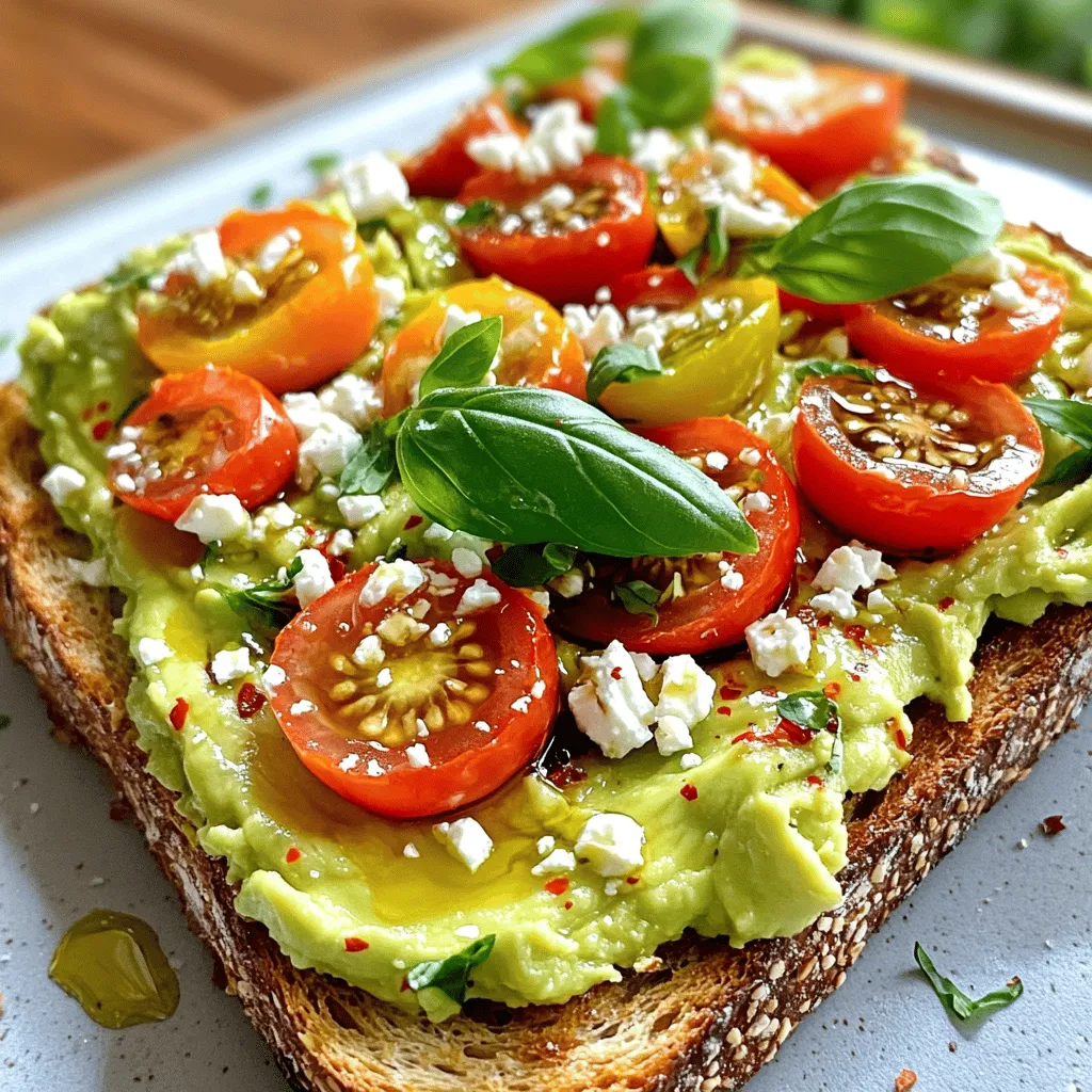 Avocado Toast mit Feta und Tomaten Köstlich Genießen