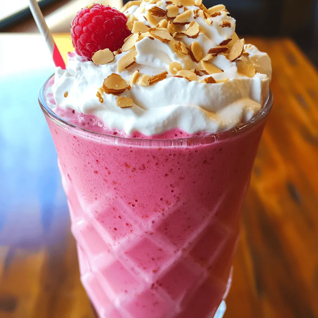 Raspberry Almond Milkshake Einfache und leckere Idee