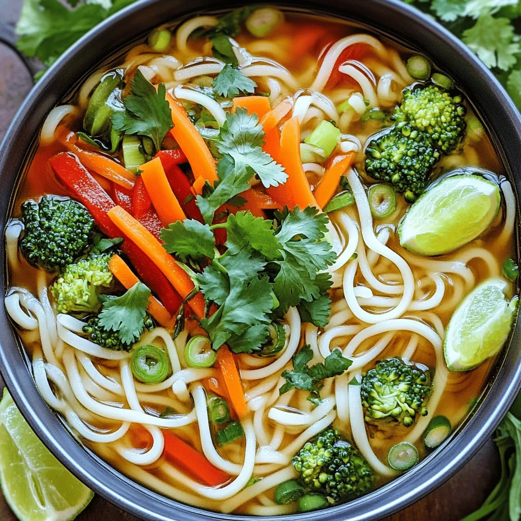 Einfache Thai-Nudelsuppe Schnelle und leckere Mahlzeit