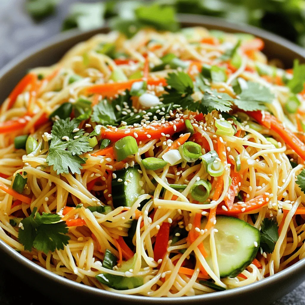 Sesame Ginger Noodle Salad Frisch und Sattmacher