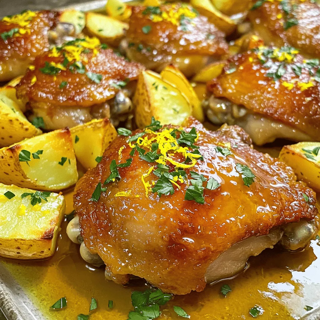 Sheet Pan Greek Lemon Potatoes &#038; Chicken Rezept