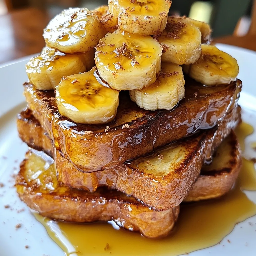 Karamellisierte Bananen French Toast Einfaches Rezept