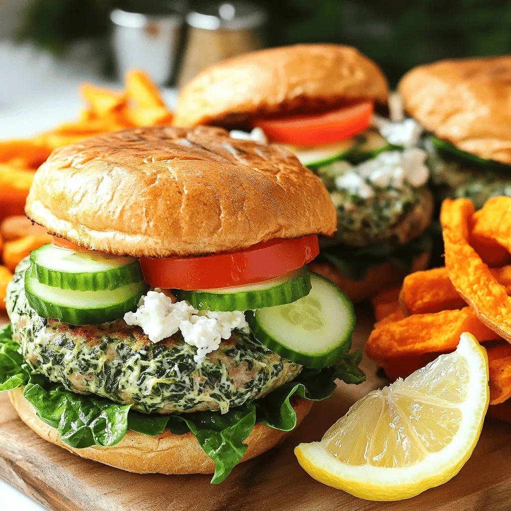 Spinach Feta Turkey Burgers Gesunde und Schmackhafte Wahl