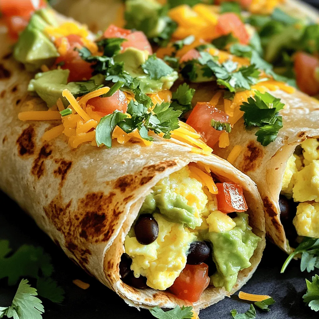 Avocado Egg Breakfast Burrito Einfach und Lecker
