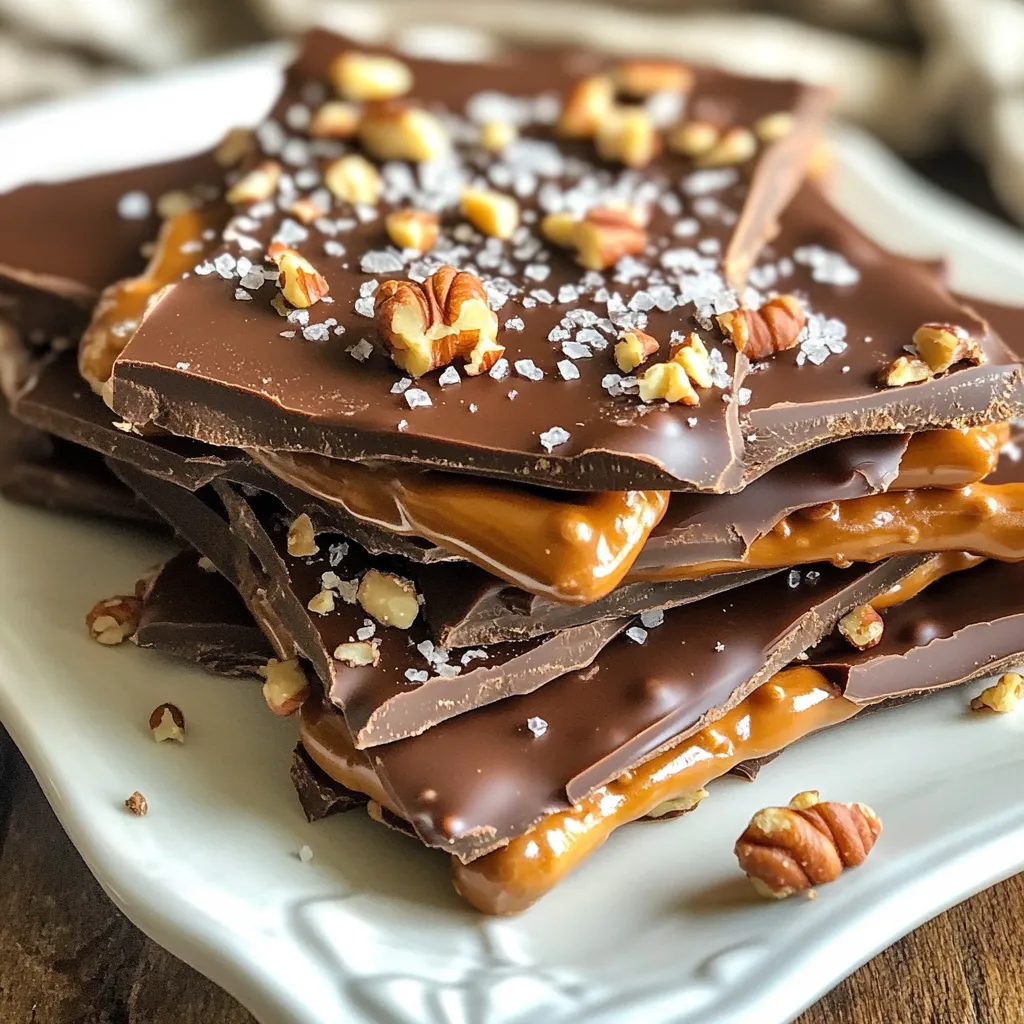 Schokoladen-Karamell-Brezel-Bark Einfaches Rezept