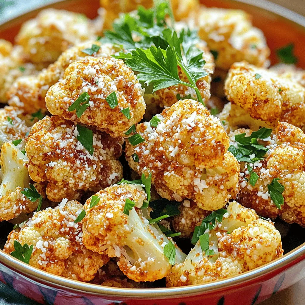 Garlic Parmesan Air Fryer Cauliflower Knusprig und Lecker