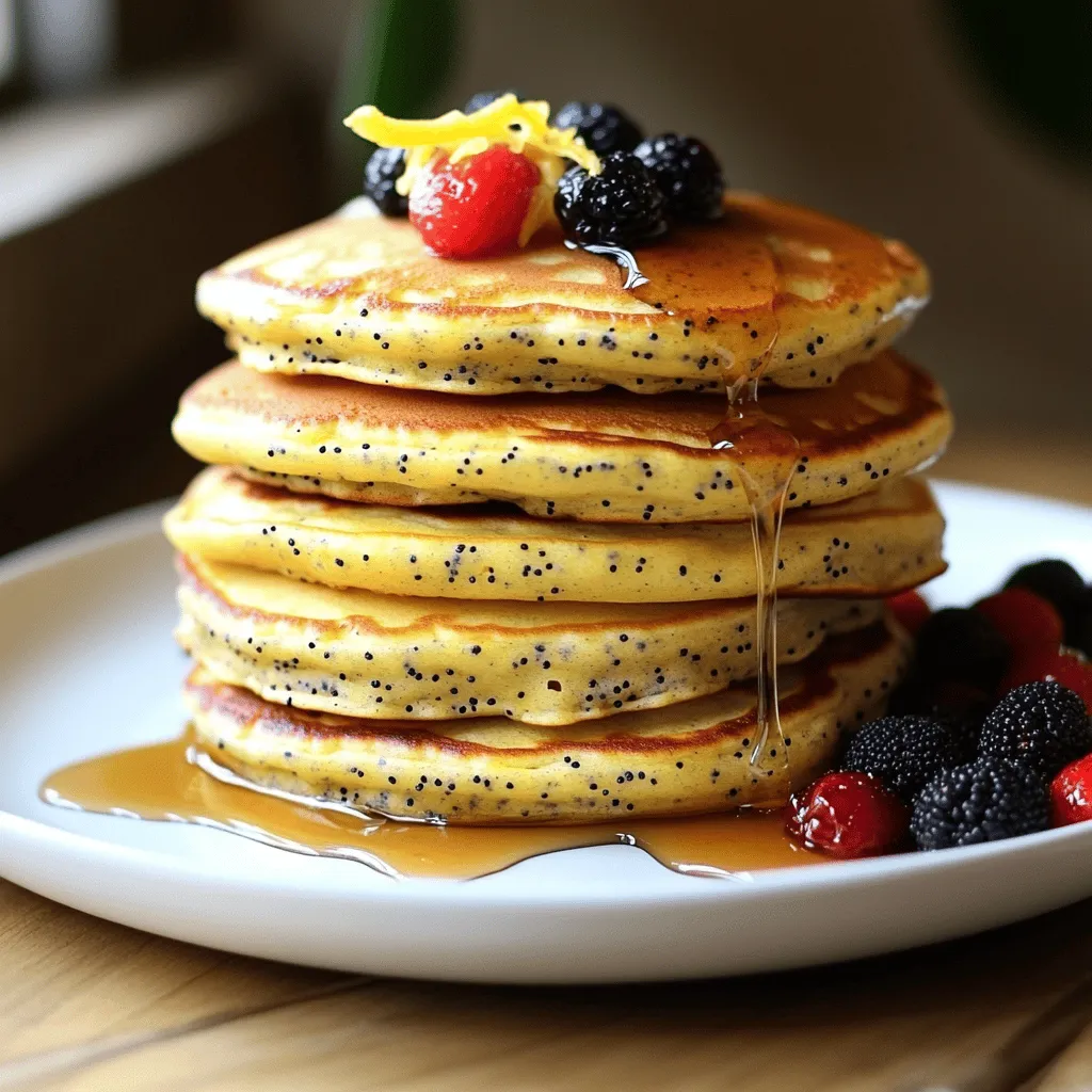 Gesunde Zitronen-Mohn-Pfannkuchen für jeden Tag