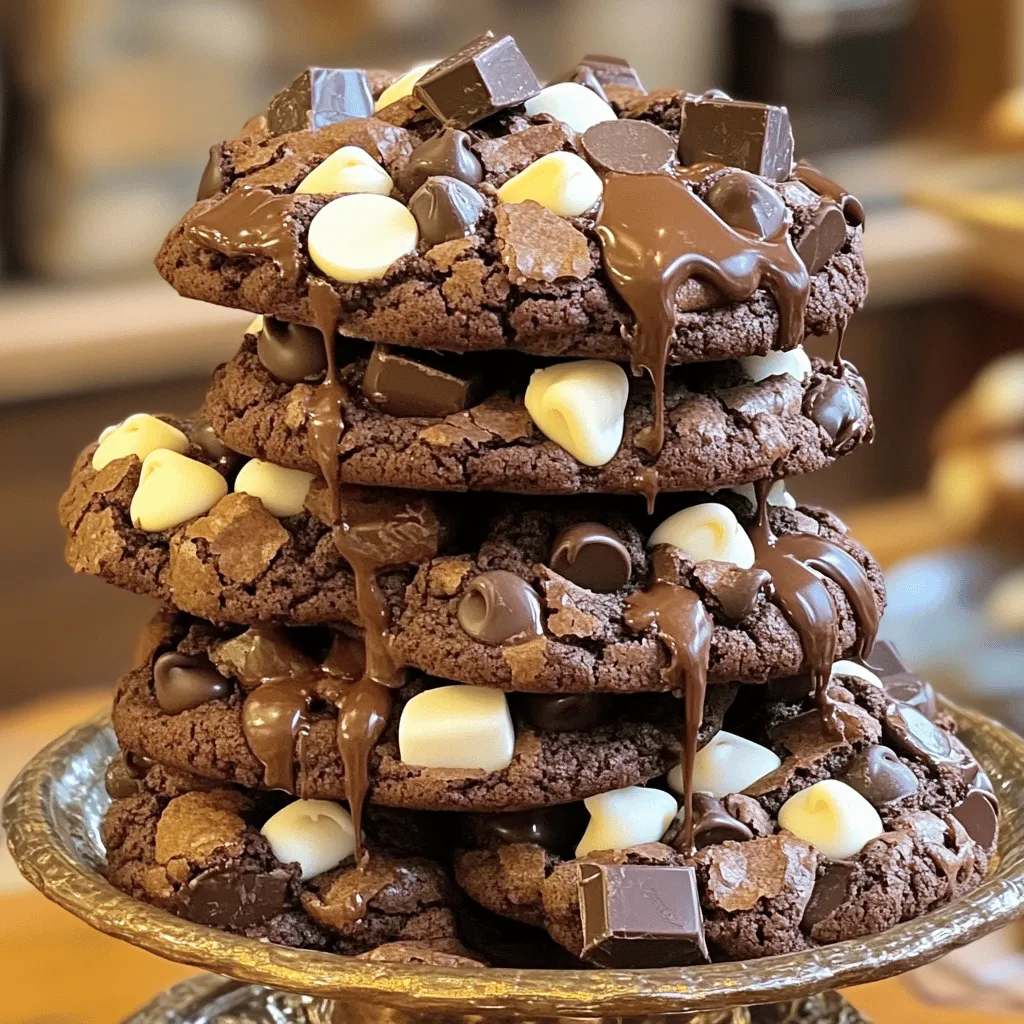 Triple Chocolate Brownie Cookies Wunderbare Leckerei