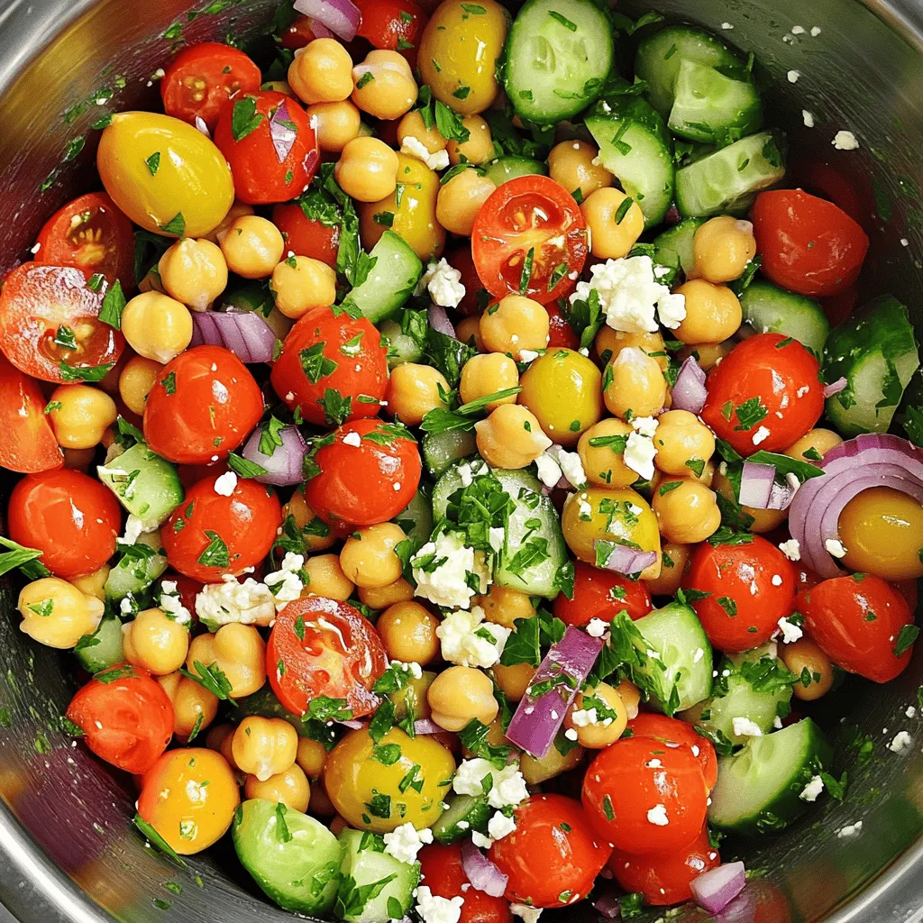 Mediterraner Kichererbsensalat Frisch und Nahrhaft