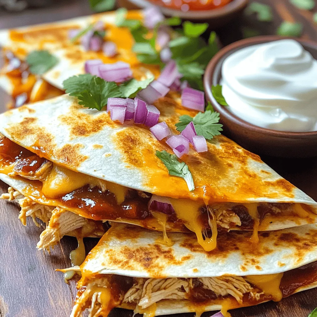 Einfache BBQ Chicken Quesadillas Schnelle und leckere Mahlzeit