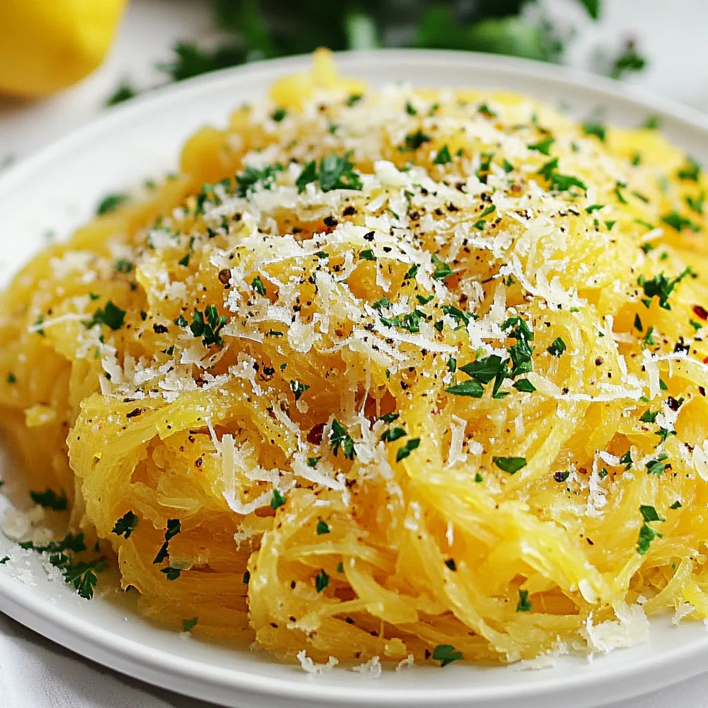 Garlic Parmesan Spaghetti Squash Köstlicher Genuss