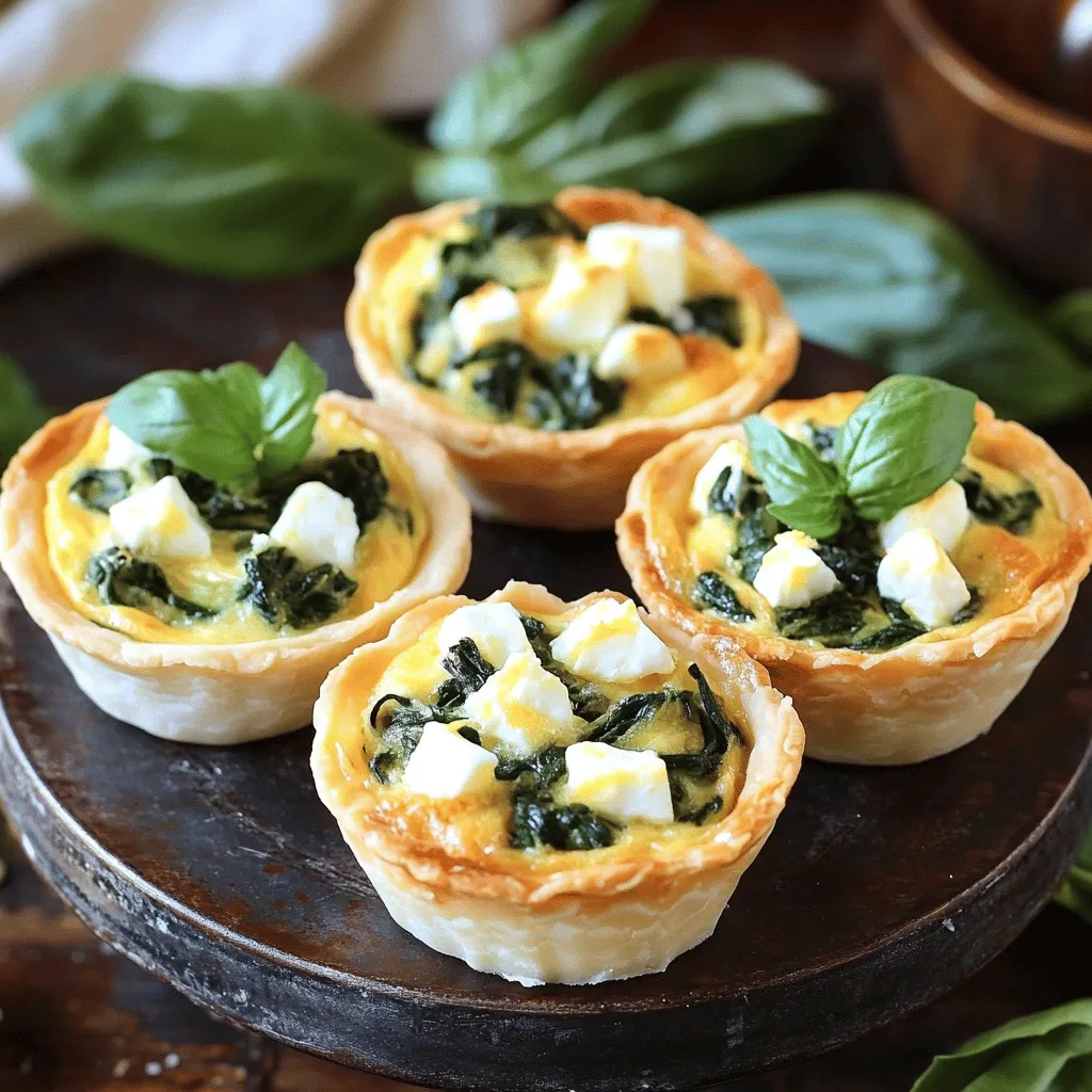 Um Mini-Quiches mit Spinat und Feta zu machen, benötigst du frische Zutaten und etwas Zeit.