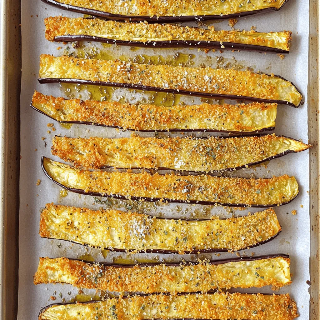 Knusprige gebackene Auberginenpommes Rezept für Genießer