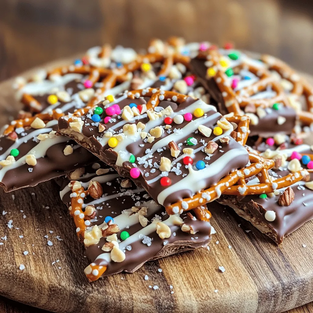 Schokoladenüberzogene Brezelbark Einfaches Rezept