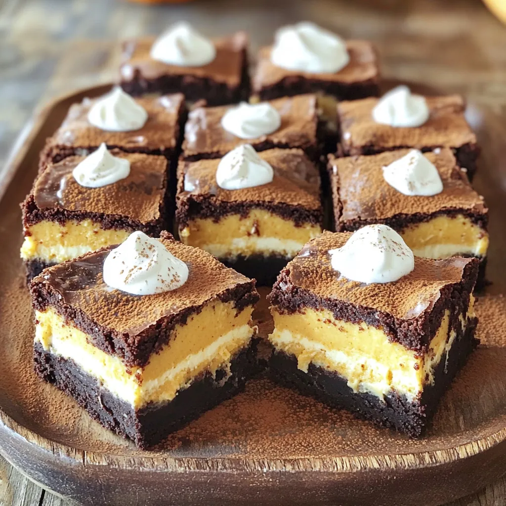 Pumpkin Cheesecake Swirl Brownies Ein köstlicher Genuss