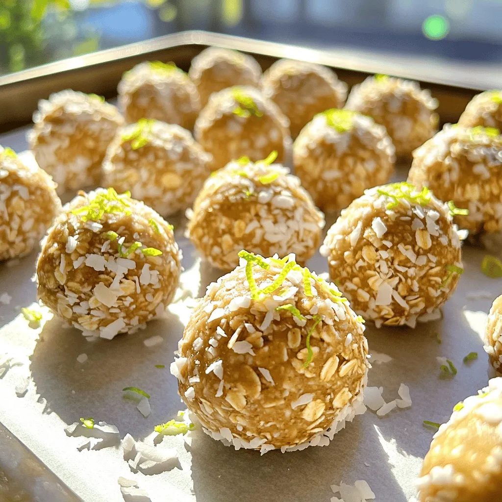 Coconut Lime Energy Balls Einfaches und schnelles Rezept